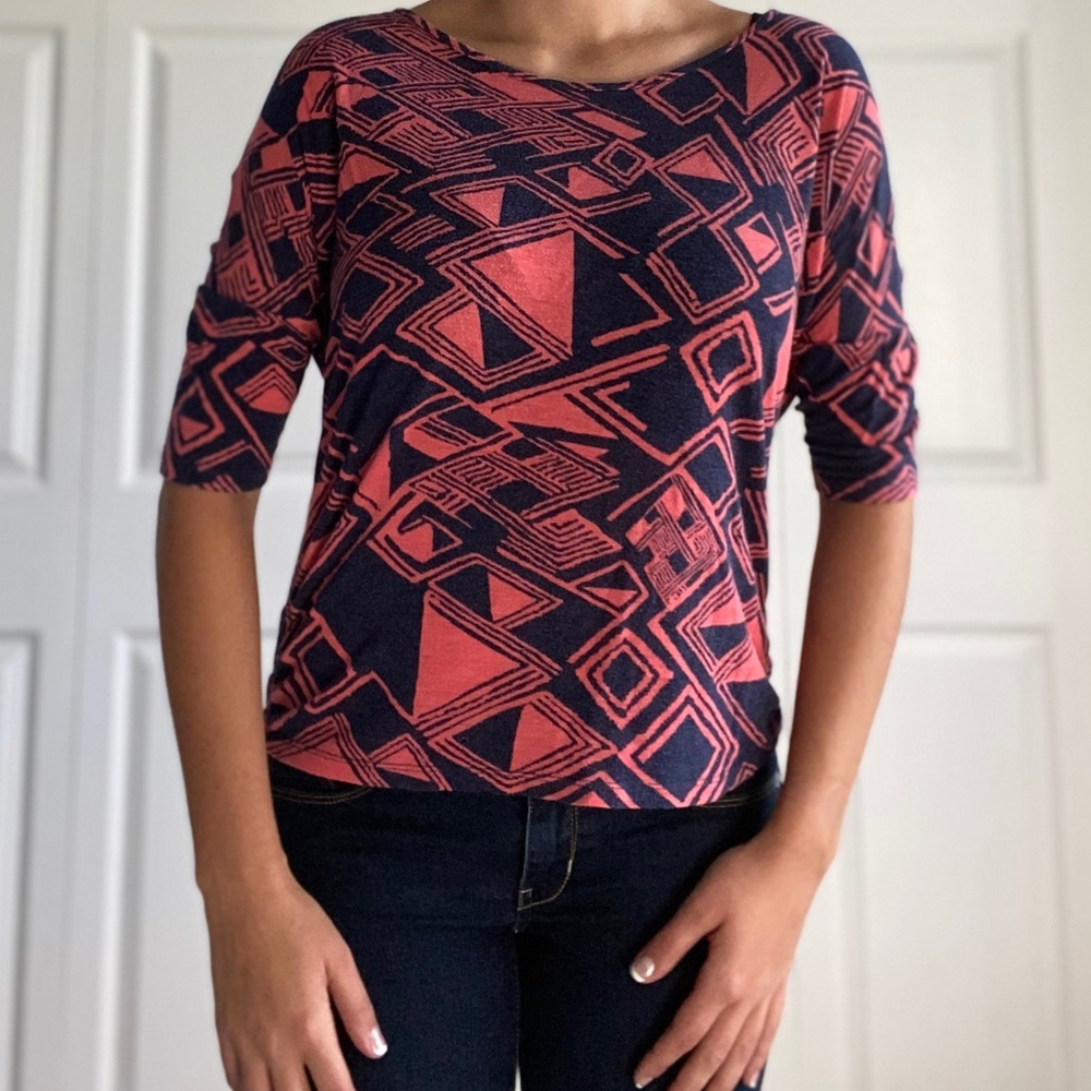 Aztec 3/4 sleeve shirt